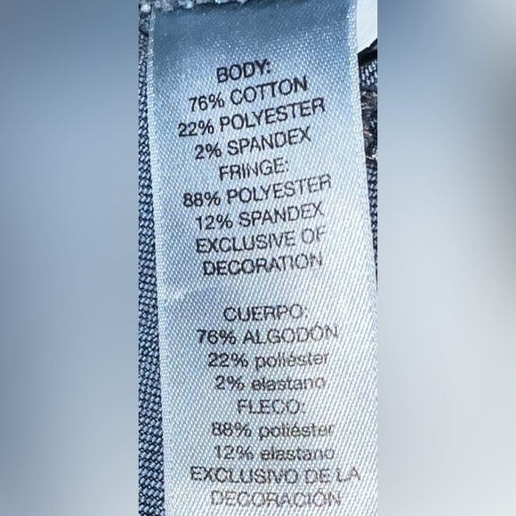 Chico’s Denim Jacket with fringe - Picture 7 of 7